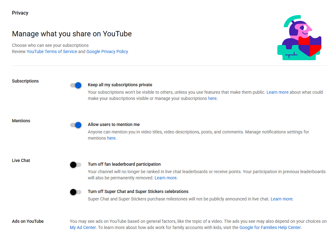 Machen Sie Ihr YouTube-Konto privat
