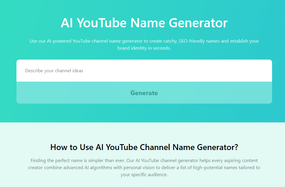 Generador de nombres de YTB