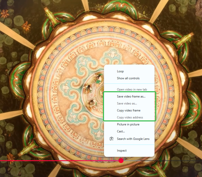 Haga doble clic derecho en el marco