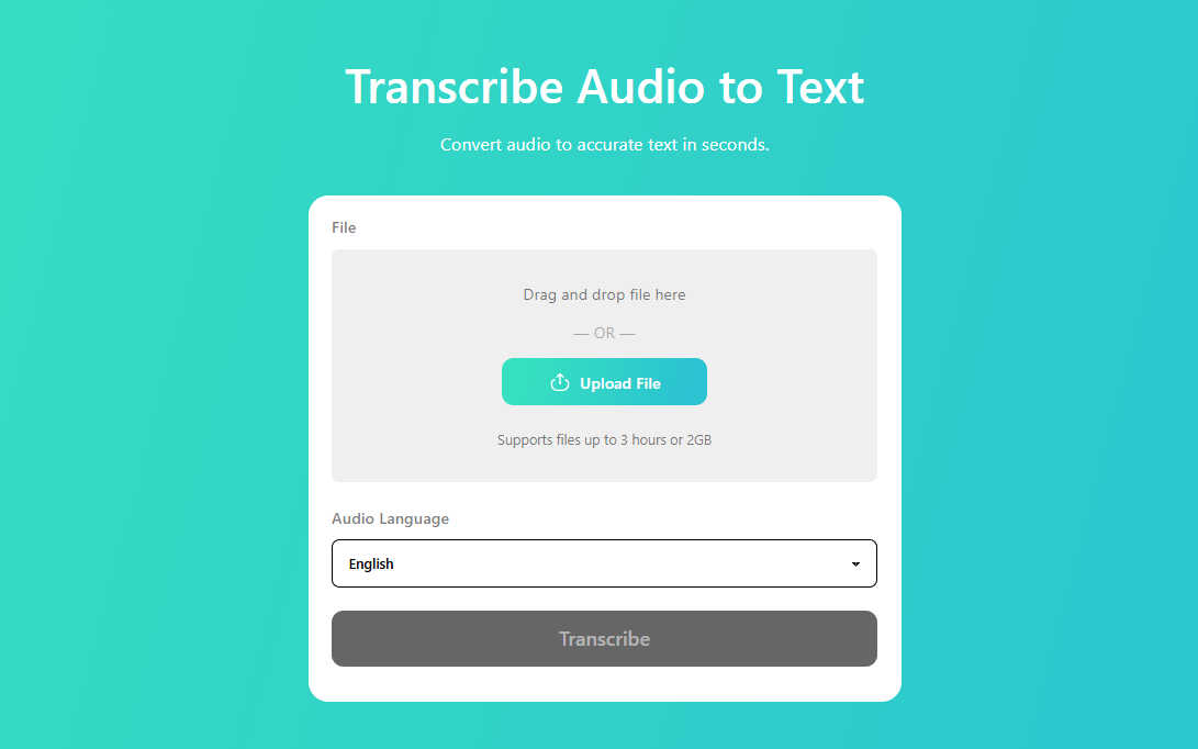 YTB ​​AI Audio-zu-Text-Konverter