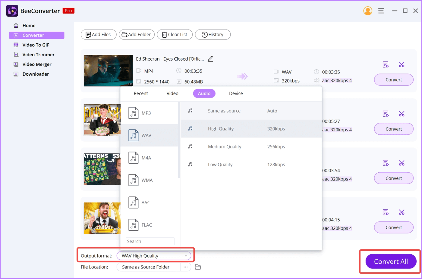 Choose the Output Format