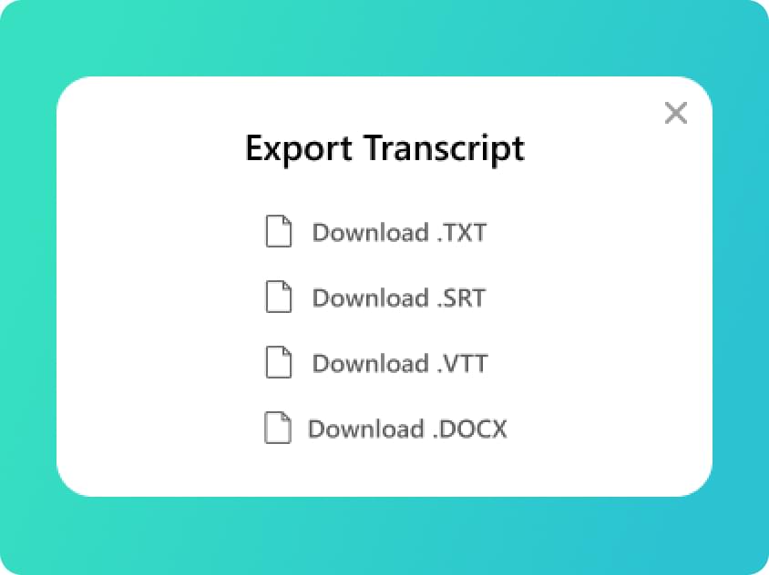 Transcript Audio to Text