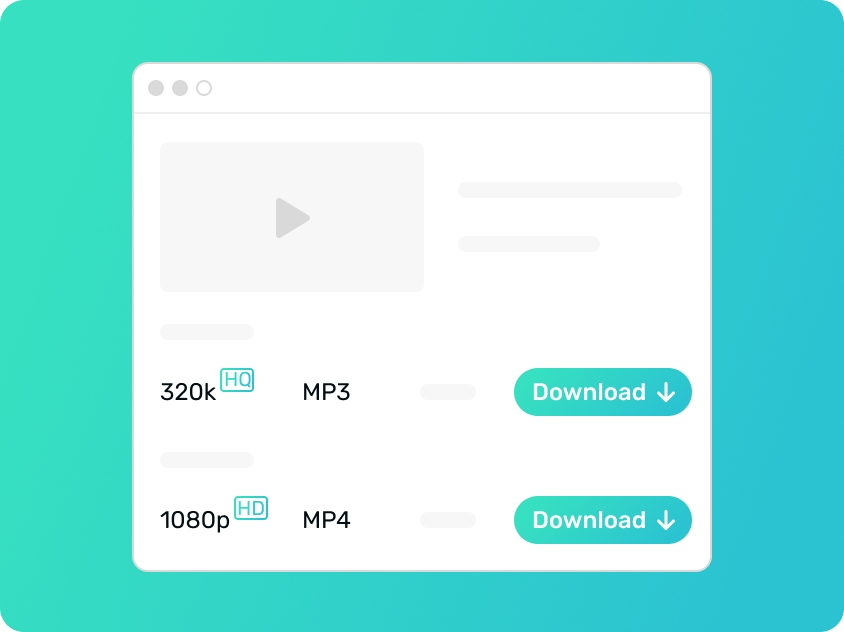 Choisir le format et télécharger